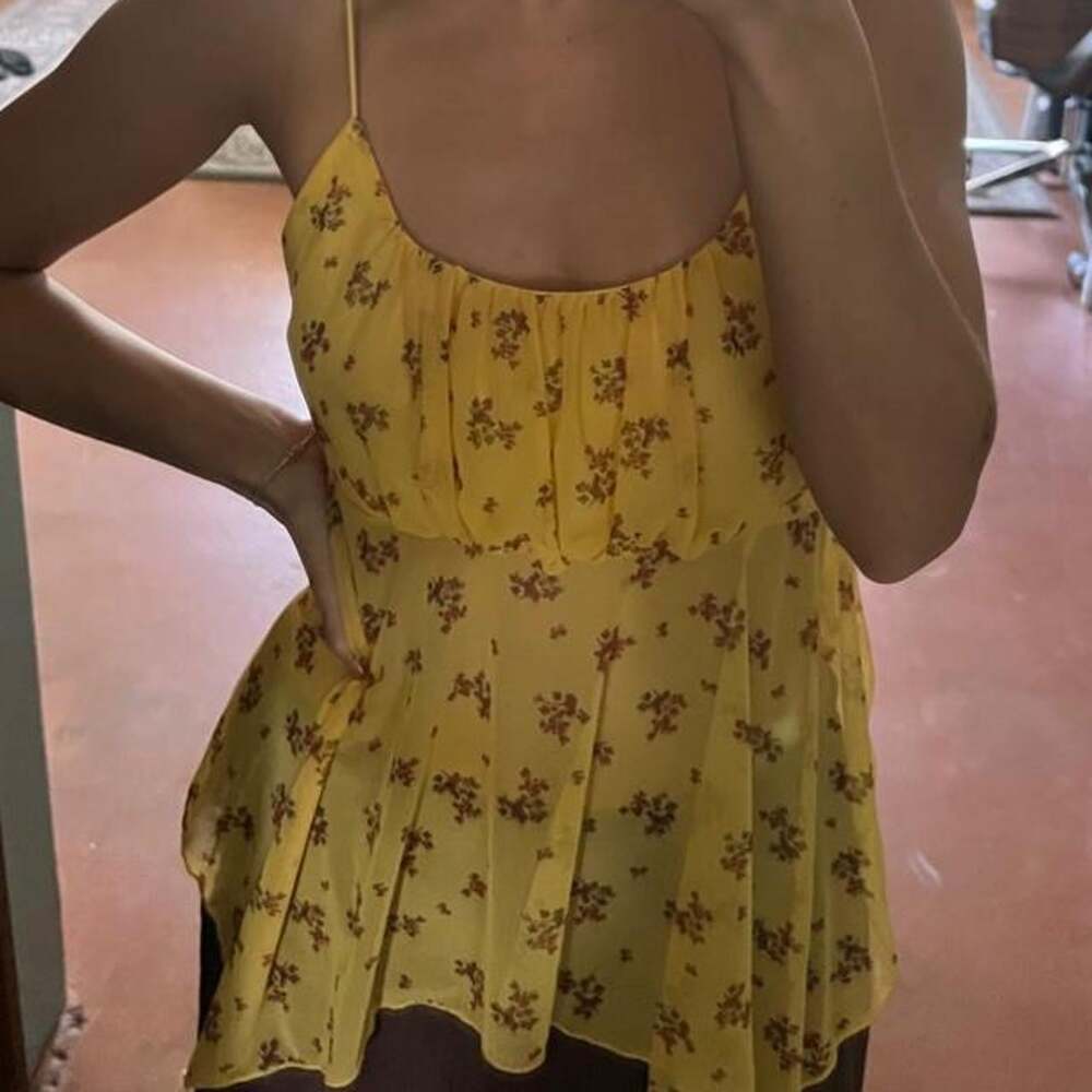 Just Polly Women's Yellow Blouse